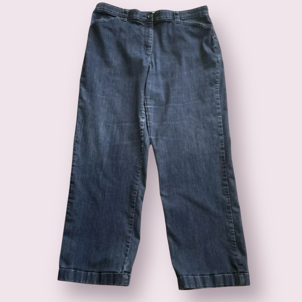 LL Bean Jeans Blue Straight Leg High Rise Classic Fit Size 18